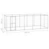 Chenil extérieur Acier galvanisé 12,1 m² 616767616767
