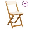 Chaises de bistrot d'extérieur 8 pcs Crème blanc 616768616768
