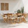 Chaises de bistrot d'extérieur 8 pcs Crème blanc 616768616768