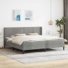 Cadre de lit avec matelas Gris clair 200 x 200 cm Velours 616770616770