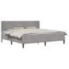 Cadre de lit avec matelas Gris clair 200 x 200 cm Velours 616770616770