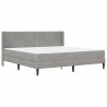 Cadre de lit avec matelas Gris clair 200 x 200 cm Velours 616770616770