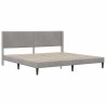Cadre de lit avec matelas Gris clair 200 x 200 cm Velours 616770616770