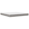 Cadre de lit avec matelas Gris clair 200 x 200 cm Velours 616770616770