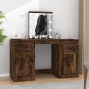Coiffeuse avec LED chêne fumé 130x50x132,5 cm 616773616773