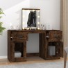 Coiffeuse avec LED chêne fumé 130x50x132,5 cm 616773616773