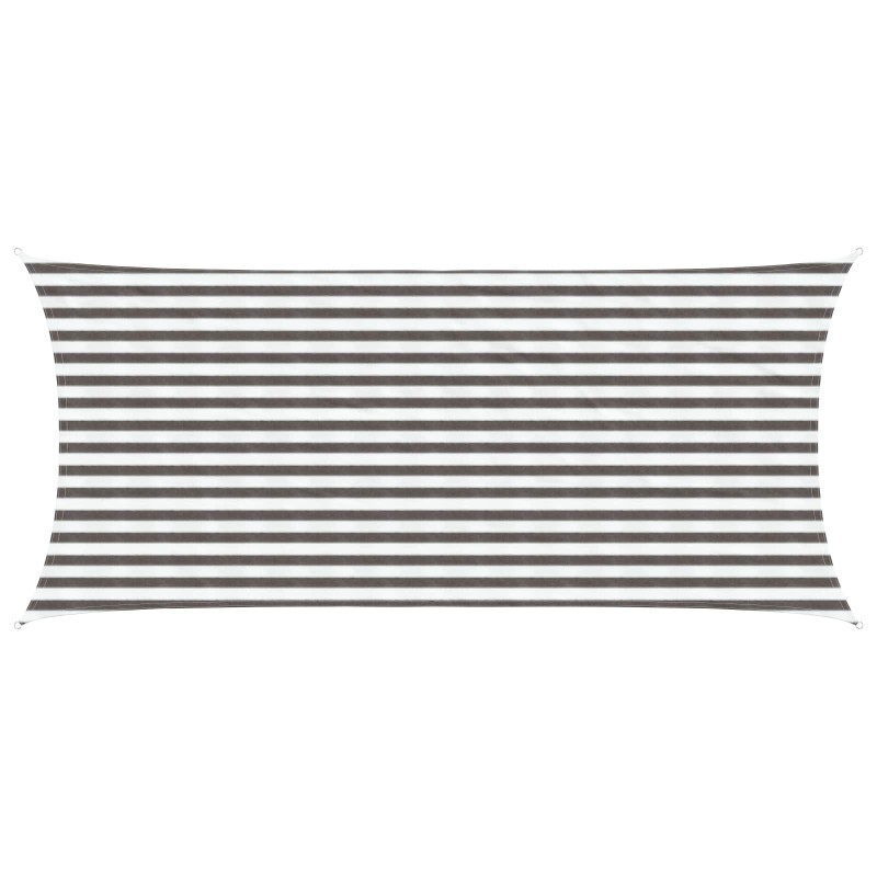 Voile d'ombre Gris clair et blanc 2 x 4,5 m HDPE 616774616774