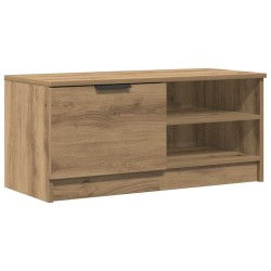 Meuble TV chêne artisanal 80x35x36,5 cm bois d'ingénierie 616778616778