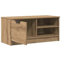 Meuble TV chêne artisanal 80x35x36,5 cm bois d'ingénierie 616778616778