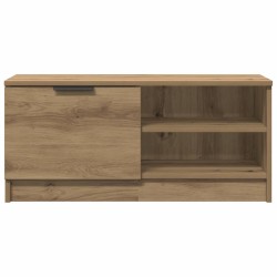 Meuble TV chêne artisanal 80x35x36,5 cm bois d'ingénierie 616778616778