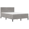 Cadre de lit avec matelas Gris clair 120 x 190 cm Velours 616786616786