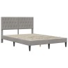 Cadre de lit avec matelas Gris clair 120 x 190 cm Velours 616786616786