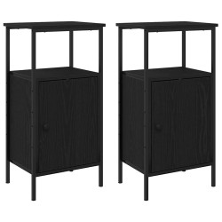 Cabinet de chevet 2 pcs Chêne noir 41 x 31 x 80 cm 616792616792