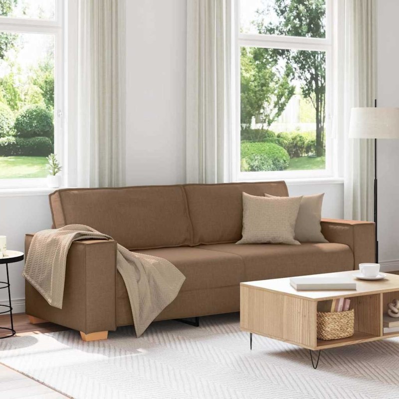 Canapé 3 places Marron 180 cm Tissu 616796616796