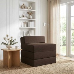 Canapé-lit pliable Taupe 200 x 70 x 15 cm Tissu 616798616798