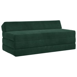 Canapé-lit pliable Vert foncé 120 x 60 x 49 cm Tissu 616799616799