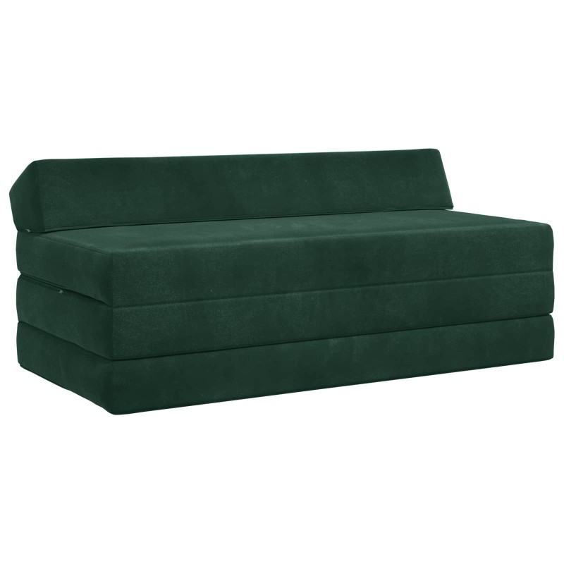 Canapé-lit pliable Vert foncé 120 x 60 x 49 cm Tissu 616799616799