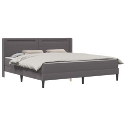 Cadre de lit avec matelas Gris 180 x 200 cm Simili cuir 616801616801