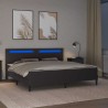 Cadre de lit avec matelas Gris 180 x 200 cm Simili cuir 616801616801