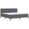 Cadre de lit avec matelas Gris 180 x 200 cm Simili cuir 616801616801