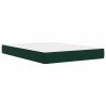 Cadre de lit avec matelas Vert foncé 140 x 200 cm Velours 616803616803