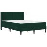 Cadre de lit avec matelas Vert foncé 140 x 200 cm Velours 616804616804