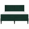 Cadre de lit avec matelas Vert foncé 140 x 200 cm Velours 616804616804