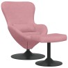 Chaise Œuf avec Pouf Rose Velours 616806616806