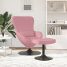 Chaise Œuf avec Pouf Rose Velours 616806616806
