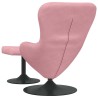 Chaise Œuf avec Pouf Rose Velours 616806616806