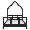 Cadre de lit pour enfants noir 90x190 cm bois de pin massif 616807616807