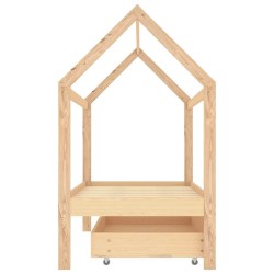 Cadre de lit pour enfant et un tiroir bois pin massif 80x160 cm 616809616809