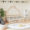 Cadre de lit enfant avec tiroirs 70x140 cm bois de pin massif 616811616811
