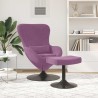 Chaise Œuf avec Pouf Violet Velours 616812616812