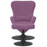 Chaise Œuf avec Pouf Violet Velours 616812616812