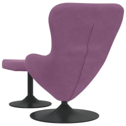 Chaise Œuf avec Pouf Violet Velours 616812616812