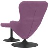 Chaise Œuf avec Pouf Violet Velours 616812616812