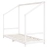 Cadre de lit d'enfant blanc 2x(80x200) cm bois de pin massif 616814616814