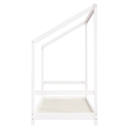 Cadre de lit d'enfant blanc 2x(80x200) cm bois de pin massif 616814616814