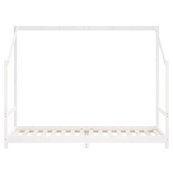 Cadre de lit d'enfant blanc 2x(80x200) cm bois de pin massif 616814616814