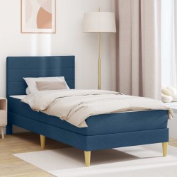 Cadre de lit Bleu 100 x 200 cm Polyester 616815616815