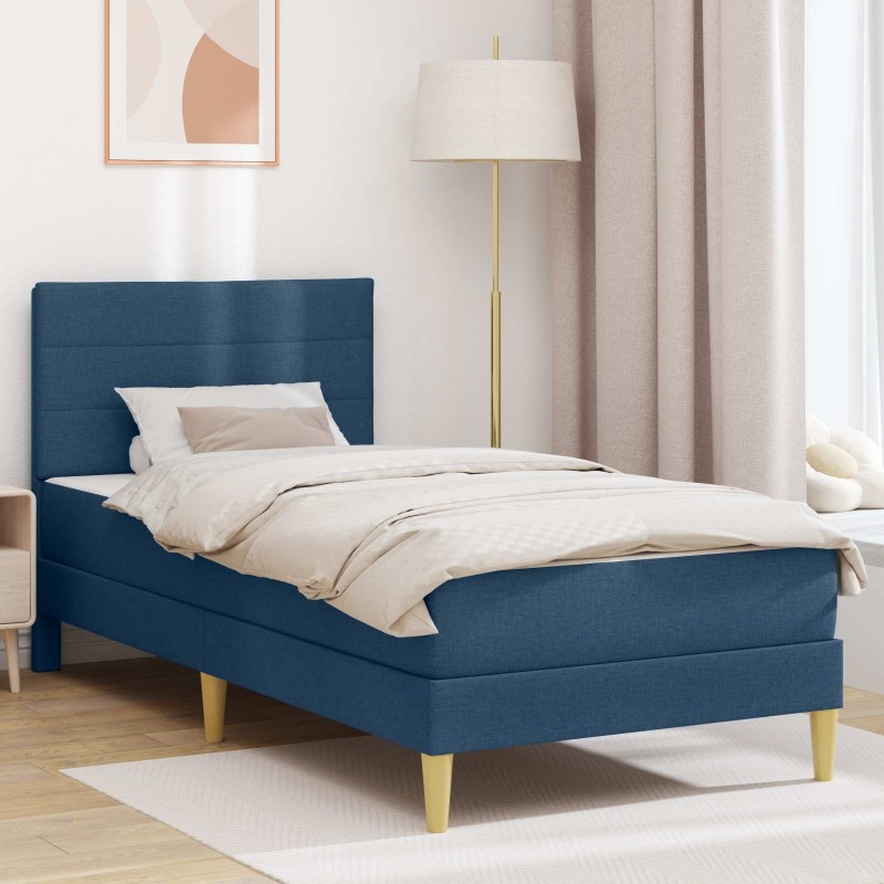 Cadre de lit Bleu 100 x 200 cm Polyester 616815616815