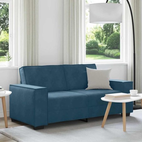 Canapé 2 places bleu velours 180x78x84 cm 616820616820