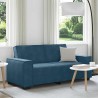 Canapé 2 places bleu velours 180x78x84 cm 616820616820