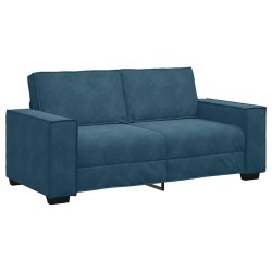 Canapé 2 places bleu velours 180x78x84 cm 616820616820