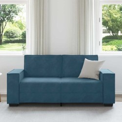 Canapé 2 places bleu velours 180x78x84 cm 616820616820