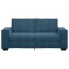 Canapé 2 places bleu velours 180x78x84 cm 616820616820