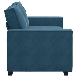 Canapé 2 places bleu velours 180x78x84 cm 616820616820