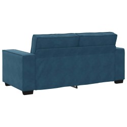 Canapé 2 places bleu velours 180x78x84 cm 616820616820