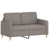 Canapé 2 places avec oreillers décoratifs taupe 120 cm tissu 616821616821